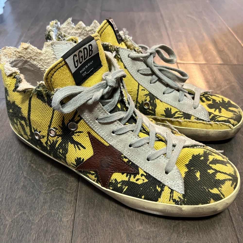 Golden Goose Shoes Golden Goose Francy Yellow Palm Tree Sneaker